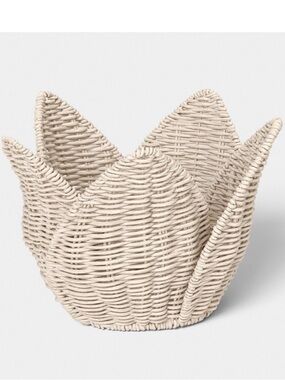 Tulip Decorative Rattan Basket from Threshold in Ivory New